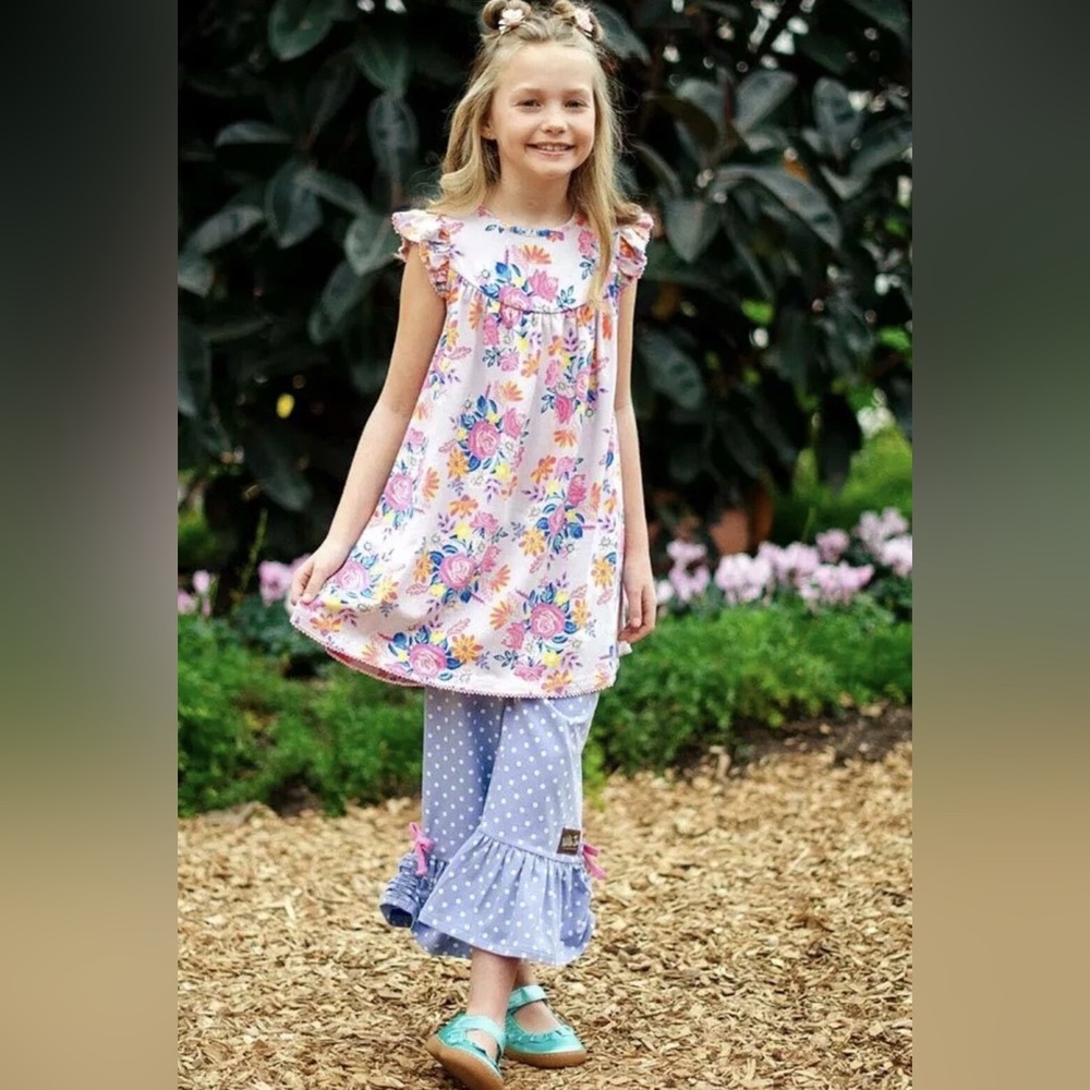 MATILDA JANE Girls Let’s Go Together Turning Purple Floral Dress - 6